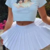 Pleated High Waist Mini Skirt Women Sexy Tennis Skirt Ladies Korean Style Summer Unif Mini skirt Y2k Egirl Hot Skirt 2020 3