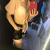 New 2024 Summer Half Sleeve Buttoned Up Shirt Loose Casual Blouse Chiffon Shirts Women Tied Waist Elegant Blouses for Women 4