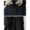 Japanese Gothic Irregular High-Waist Pleated Skirt Pants Women Black Harajuku Punk Cargo Skirt Summer Vintage Clothing Long Saia 5
