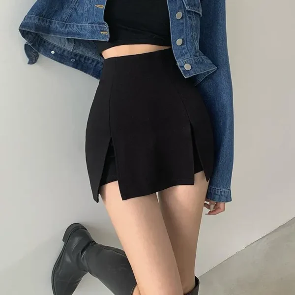 Skirts Women Black Fashionable Bodycon Ins All-match Streetwear Summer Female Asymmetrical Mini Sexy Korean Chic Kpop Faldas Y2k 3