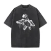 Washed Vintage Catch Em If You Can Car Print T Shirts Men Casual Fishing Lovers Funny Meme T-shirts Male Cotton Oversized Tshirt 6