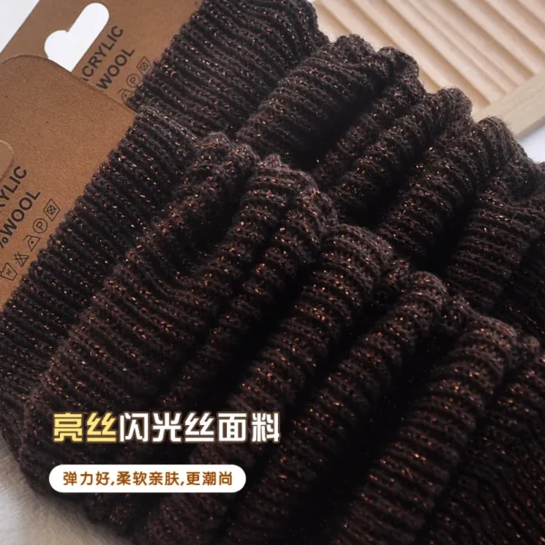 Wool Stockings Women's Over-the-knee Maillard Knee Pads Leg Socks Autumn And Winter New Mid-barrel Yoga Stacking Leg Covers New 4