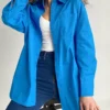 Basic Candy Colors Shirt Women's Beautiful Blouses with Collar 2023 Summer Green Button Up Shirts Oversized Long Sleeve Tops 2