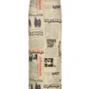 Darlingaga Vintage Newspaper Letter Print High Waist Long Skirt Women Distressed Harajuku Slim Pencil Skirts Aesthetic Y2K Chic 4