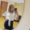 New 2024 Summer Half Sleeve Buttoned Up Shirt Loose Casual Blouse Chiffon Shirts Women Tied Waist Elegant Blouses for Women 3