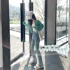 Unique Cool Knitted Top Coat Cardigan Sweater Female 2023 New Network Red Spring/Summer Long Sleeve Sweater Cardigan Female Tops 2