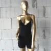 Women Dress Sexy Deep V Neck Summer Dress Hollow Out Pleated Bandage Mini Dress Casual Dress Vestidos Sexy Party Mini Dress 2021 2