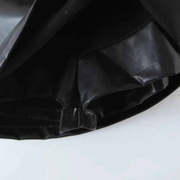 PU Leather Short Skirt Women Black Sexy Split Slim High Waisted A-line Mini Skirts Female Shorts Vintage Harajuku Streetwear 6