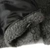 Hip Hop Winter Fleece Fluffy Jacket Streetwear Harajuku Fuzzy Zipper Coat Men Autumn Solid Color Lightweight Jackets Black Beige 6