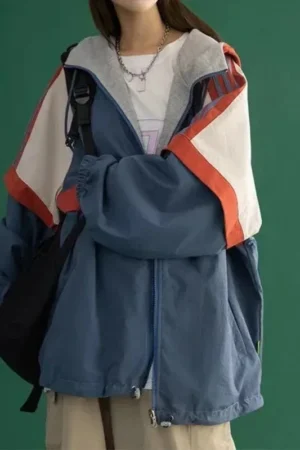 Women Thin All-match Japanese Bf Style Jackets  Female Casual Outwear Both Sides Spring Autumn New Korean Loose Windbreaker