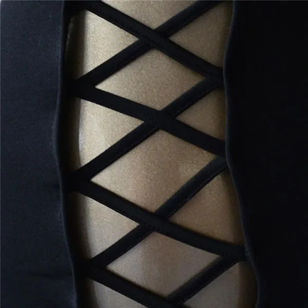 Women Dress Sexy Deep V Neck Summer Dress Hollow Out Pleated Bandage Mini Dress Casual Dress Vestidos Sexy Party Mini Dress 2021 6