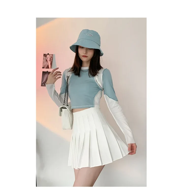 Brown Skirt Ladies 2022 Summer Clothes Women's High Waist Harajuku Korean Style Black Mini Pleated Skirt For School Girl Uniform