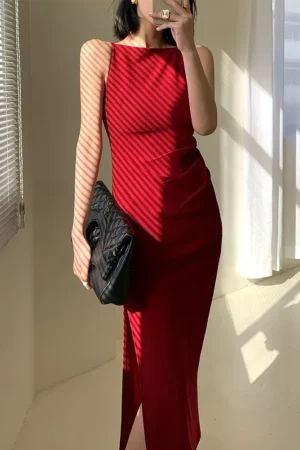Summer Elegant Women Sleeveless Bodycon White Dress Spaghetti Strap Vintage Slim Solid Party Birthday Vestidos Female Chic Robe