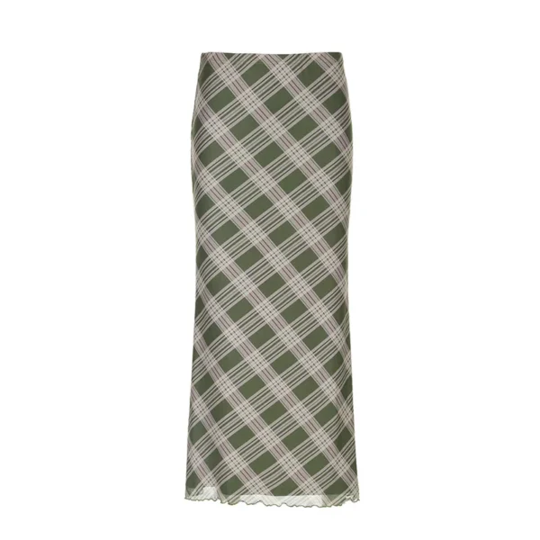 Gray Street Drawstring Split Long Skirt Women High Waist Fashion Korean Basic Cargo Skirts Lady Harajuku Y2K Outfits 5
