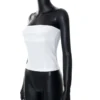 Xingqing y2k Strapless Corset Tops Summer White Off Shoulder Tanks Women Sleeveless Tube Top Sexy Skinny Fit Bustier Clothes 5