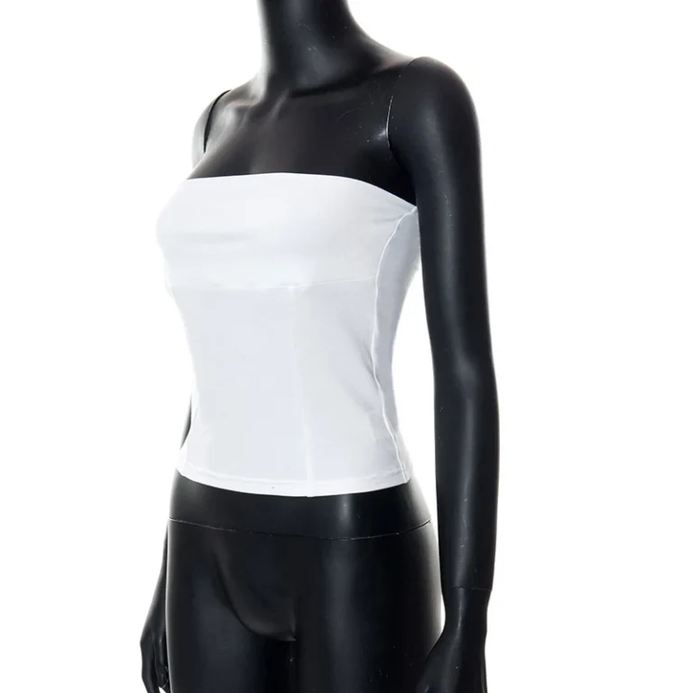 Xingqing y2k Strapless Corset Tops Summer White Off Shoulder Tanks Women Sleeveless Tube Top Sexy Skinny Fit Bustier Clothes 5