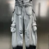 Tie-dye Baggy Denim Pants 4