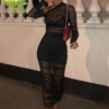 Mesh See Through 3 Piece Set