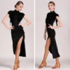 Slimming Latin Dance Skirt Costume Dancing Clothes Wear Standard Costume Tango Latina with Ruffles Women's skirt D1193 2
