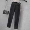 Vertical Lines Rhinestones Jeans Woman High Waist Pencil Pants Mujer Ankle Length Denim Fashion Stripe Jeans Woman Autumn 3