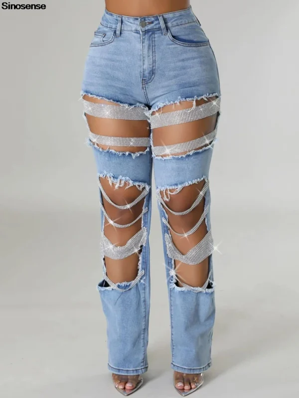 Ripped Vintage Distressed Denim Jeans