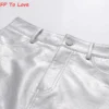 FP To Love French Silver PU Mini Skirts Metallic Sexy High Waist Hip Skirt Chic Retro Short A-Line Metal 3