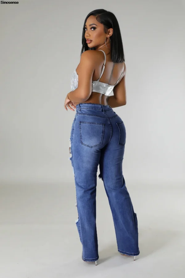 Ripped Vintage Distressed Denim Jeans 6