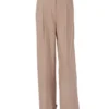 Mnealways18 Spring Summer Black Ladies Office Trousers Womens High Waist Pants Pockets Female Pleated Wide Legs Pants Solid 2024 6