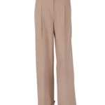 Mnealways18 Spring Summer Black Ladies Office Trousers Womens High Waist Pants Pockets Female Pleated Wide Legs Pants Solid 2024 6