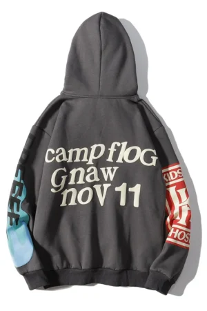 Y2k Graffiti Letter Foam Print Fleece Sweatshirts for Men and Women Streetwear Pullover Baggy Hooded Hoodies Oversized Hoodyd 2