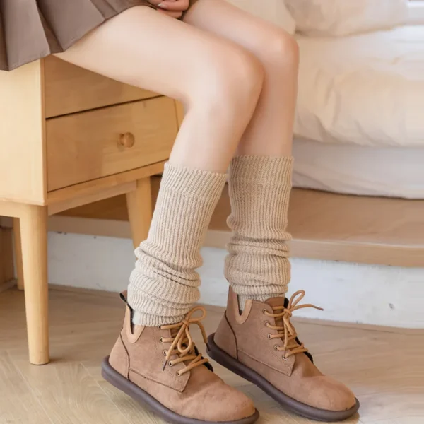 Wool Stockings Women's Over-the-knee Maillard Knee Pads Leg Socks Autumn And Winter New Mid-barrel Yoga Stacking Leg Covers New 3