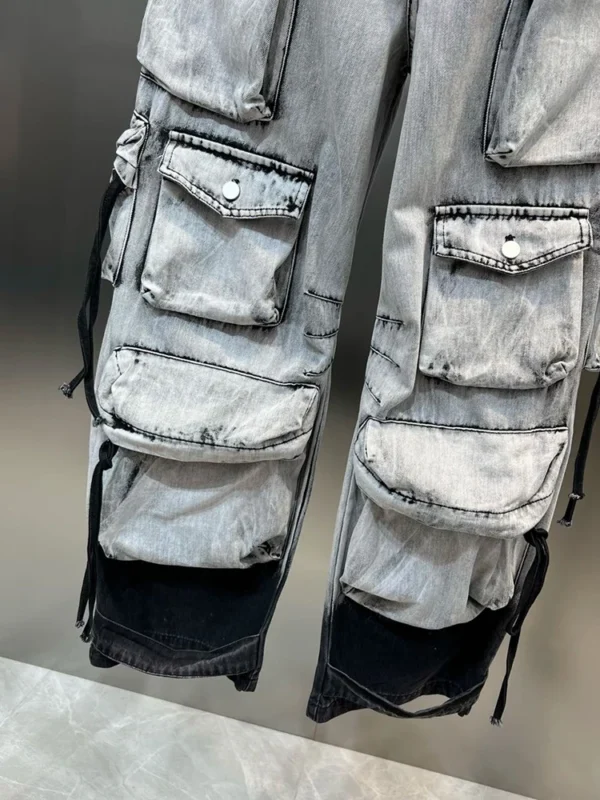 Tie-dye Baggy Denim Pants 3