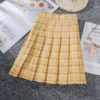 Women High Waist Plaid Mini Skirt With Inner Shorts Woman Short Pleated Skirts Kawaii Female Harajuku Chic Ladies Skirts 4