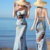 High-End Feeling Spa Swimsuit Women's Separate Bikini Set Korean Sexy Internet Celebrity Style Beach Vacation Swimwear
