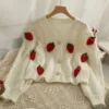 Strawberry Knitted Loose Warm Sweater 2