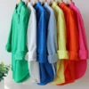 Basic Candy Colors Shirt Women's Beautiful Blouses with Collar 2023 Summer Green Button Up Shirts Oversized Long Sleeve Tops 3