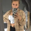 Women Shirt Plaid Oversize Blouse Female Korean Fashion Long Sleeves Shirt Tops Casual Outwear Vintage Checkered Femme Blusas 6