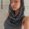 BOOFEENAA Hooded Sleeveless Knitted Sweater Vest Streetwear Fashion Sexy Y2k Crop Top Autumn Clothes Women 2023 C71-CE17