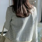 High Quality French Vintage Small Fragrance Tweed Jacket Coat Women's Spring Autumn Casual Fried Street Short Coat Plaid Outwear 6
