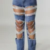 Ripped Vintage Distressed Denim Jeans 4