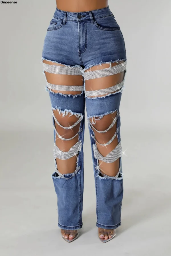 Ripped Vintage Distressed Denim Jeans 4