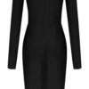 Bandage Dress Long Sleeve Black Bandage Dress 2022 New Arrival Women Mini Crystal Sexy Off Shoulder Bodycon Club Party Dress 6