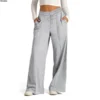 Womens Wide Leg Sweatpants High Waisted Baggy Flared Pants Drawstring Athletic Joggers Casual Daily Wear Loose Yoga Sports Pants