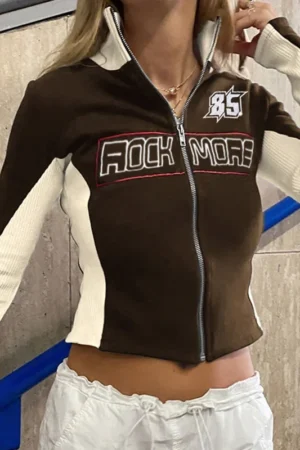 Motorcycle Wind Blue White Coat Hoodies Fashion Long Sleeve Sweatshirts Women Casual Harajuku Streetwear Pullovers Sudaderas 2