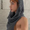 BOOFEENAA Hooded Sleeveless Knitted Sweater Vest Streetwear Fashion Sexy Y2k Crop Top Autumn Clothes Women 2023 C71-CE17 2