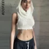 BOOFEENAA Hooded Sleeveless Knitted Sweater Vest Streetwear Fashion Sexy Y2k Crop Top Autumn Clothes Women 2023 C71-CE17 3