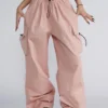 Zoki Streetwear Harajuku Cargo Pants Women Korean Fashion Oversize Bf Casual Trousers Hip Hop Pockets Female Wide Leg Pants New 3