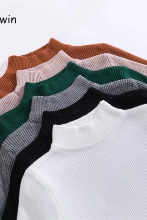 Marwin New-coming Autumn Winter Top Pull Femme Turtleneck Pullovers Sweaters Long Sleeve Slim Oversize Korean Women's Sweater