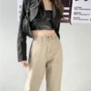 ZOENOVA Straight Leg Jeans For Women High Waist 2022 Trend Denim Pants Mom Jean Baggy Pants Casual Comfort Trousers Oversize 2