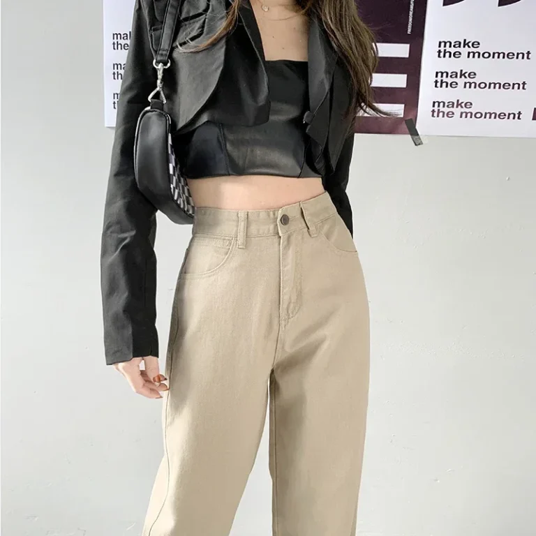 ZOENOVA Straight Leg Jeans For Women High Waist 2022 Trend Denim Pants Mom Jean Baggy Pants Casual Comfort Trousers Oversize 2